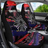 Philippines Sun Tattoo Car Seat Cover Feathers Filipinas Grunge Style Black LT14 - Polynesian Pride