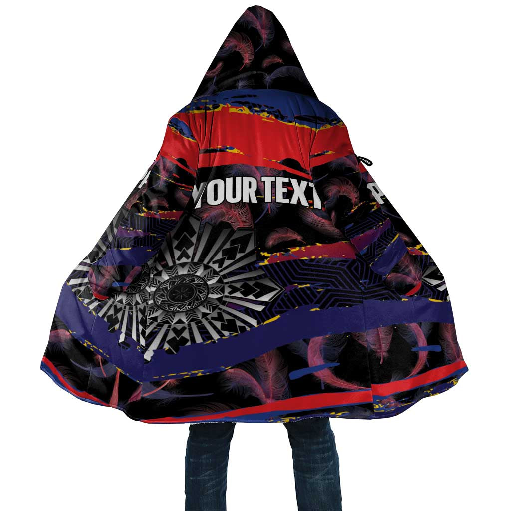 Philippines Sun Tattoo Cloak Feathers Filipinas Grunge Style Black