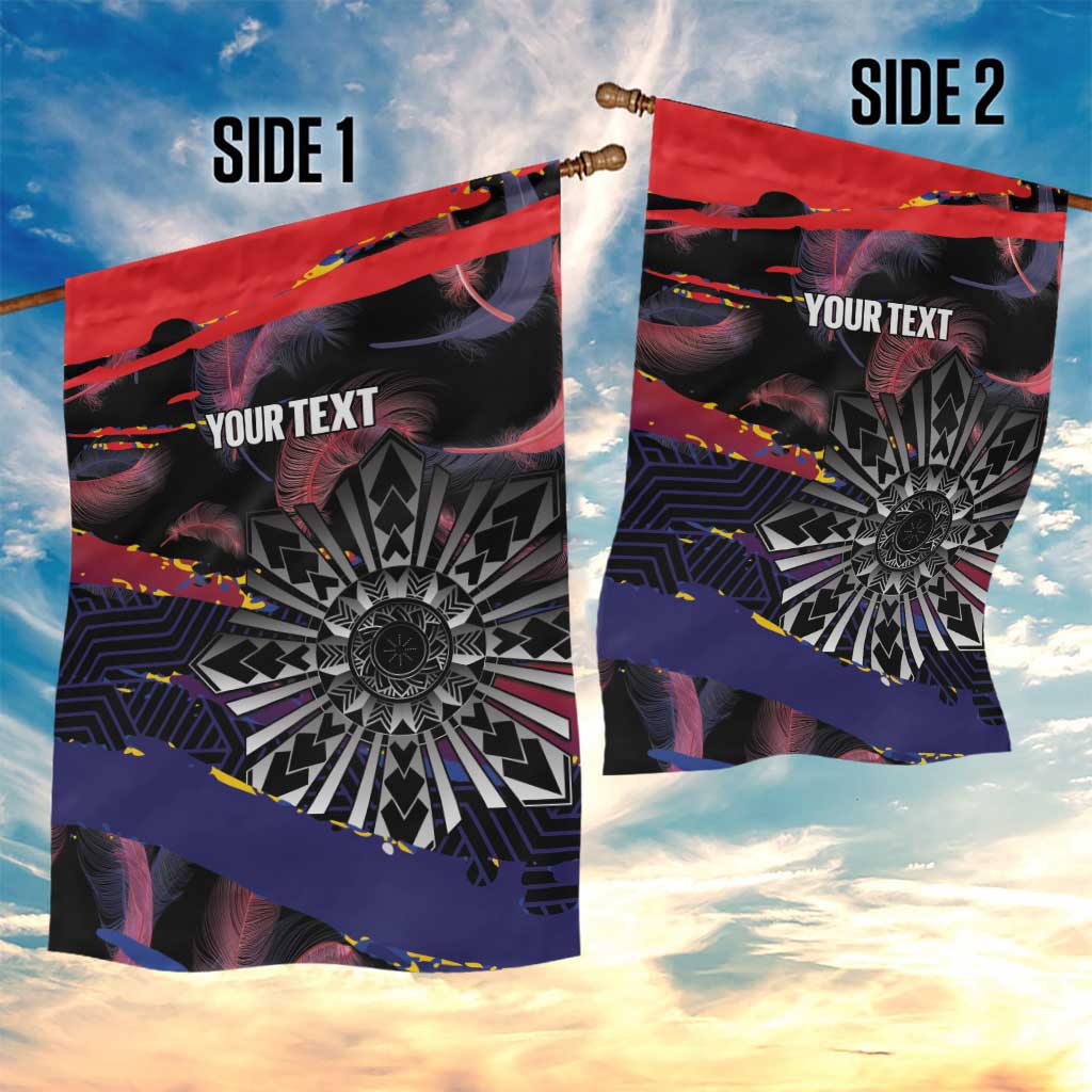 Philippines Sun Tattoo Garden Flag Feathers Filipinas Grunge Style Black LT14 - Polynesian Pride