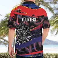 Philippines Sun Tattoo Hawaiian Shirt Feathers Filipinas Grunge Style Black