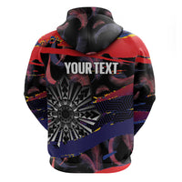 Philippines Sun Tattoo Hoodie Feathers Filipinas Grunge Style Black LT14 - Polynesian Pride