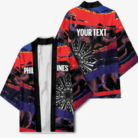 Philippines Sun Tattoo Kimono Feathers Filipinas Grunge Style Black LT14 - Polynesian Pride
