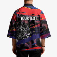 Philippines Sun Tattoo Kimono Feathers Filipinas Grunge Style Black LT14 - Polynesian Pride
