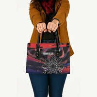 Philippines Sun Tattoo Leather Bag Feathers Filipinas Grunge Style Black LT14 - Polynesian Pride