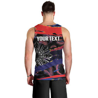 Philippines Sun Tattoo Men Tank Top Feathers Filipinas Grunge Style Black LT14 - Polynesian Pride