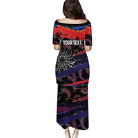 Philippines Sun Tattoo Puletasi Feathers Filipinas Grunge Style Black LT14 - Polynesian Pride