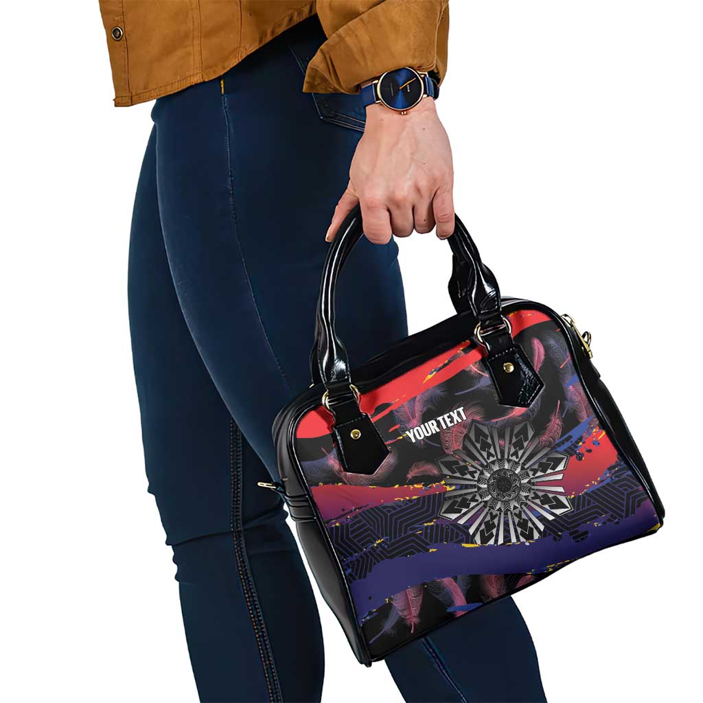 Philippines Sun Tattoo Shoulder Handbag Feathers Filipinas Grunge Style Black LT14 - Polynesian Pride