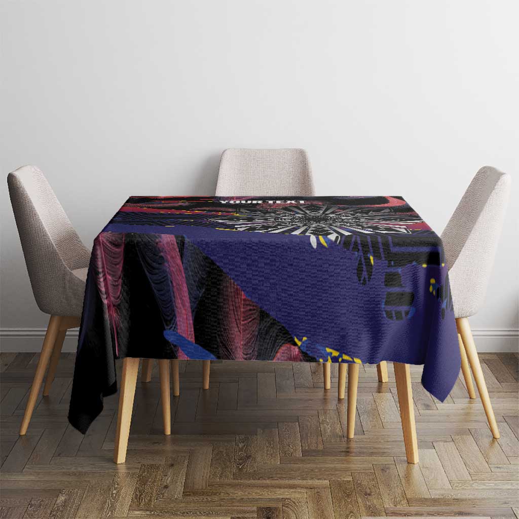 Philippines Sun Tattoo Tablecloth Feathers Filipinas Grunge Style Black LT14 - Polynesian Pride