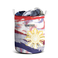 Philippines Sun Tattoo Laundry Basket Feathers Filipinas Grunge Style White LT14 - Polynesian Pride