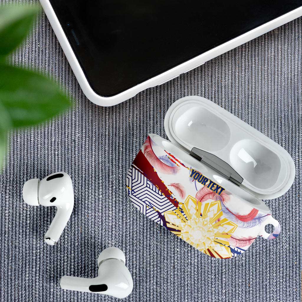 Philippines Sun Tattoo AirPods Case Feathers Filipinas Grunge Style White LT14 - Polynesian Pride