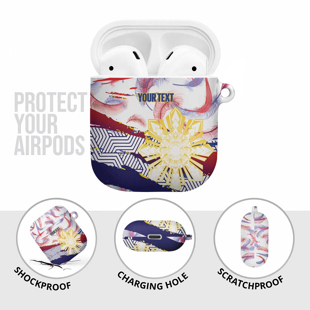 Philippines Sun Tattoo AirPods Case Feathers Filipinas Grunge Style White LT14 - Polynesian Pride