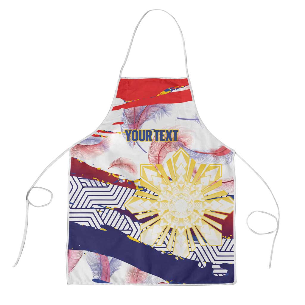 Philippines Sun Tattoo Apron Feathers Filipinas Grunge Style White