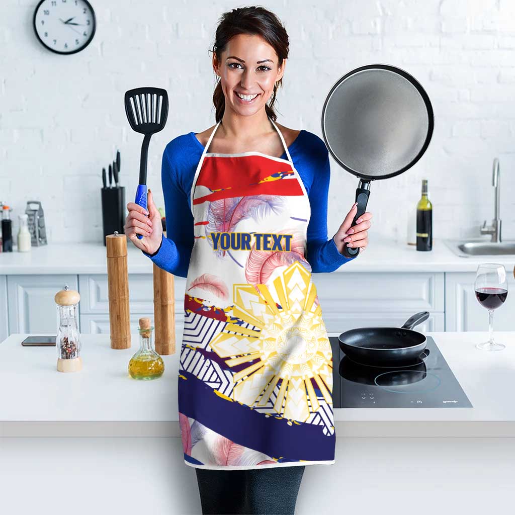 Philippines Sun Tattoo Apron Feathers Filipinas Grunge Style White LT14 - Polynesian Pride