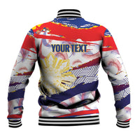 Philippines Sun Tattoo Baseball Jacket Feathers Filipinas Grunge Style White