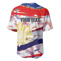 Philippines Sun Tattoo Baseball Jersey Feathers Filipinas Grunge Style White LT14 - Polynesian Pride