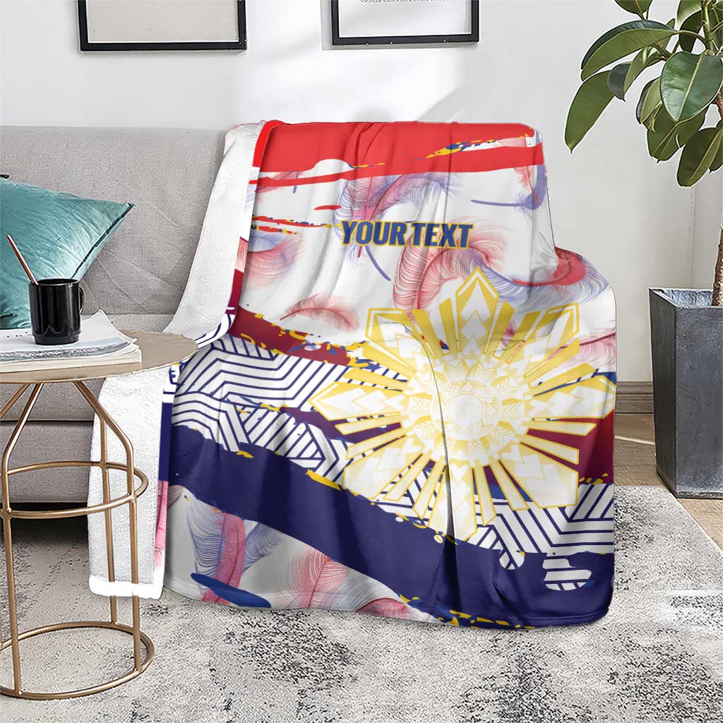 Philippines Sun Tattoo Blanket Feathers Filipinas Grunge Style White LT14 - Polynesian Pride