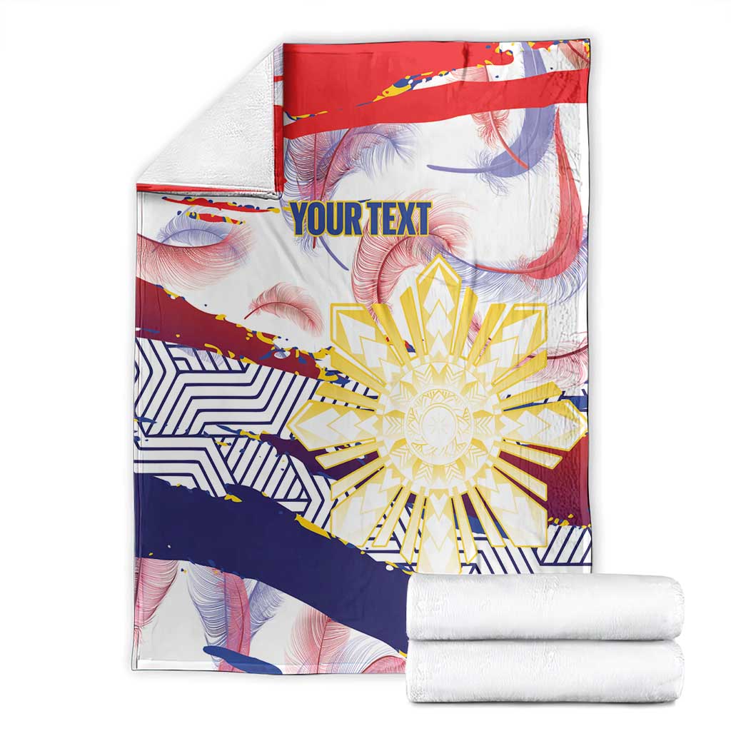 Philippines Sun Tattoo Blanket Feathers Filipinas Grunge Style White LT14 - Polynesian Pride