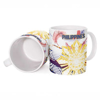 Philippines Sun Tattoo Ceramic Mug Feathers Filipinas Grunge Style White LT14 - Polynesian Pride