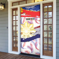 Philippines Sun Tattoo Door Cover Feathers Filipinas Grunge Style White LT14 - Polynesian Pride