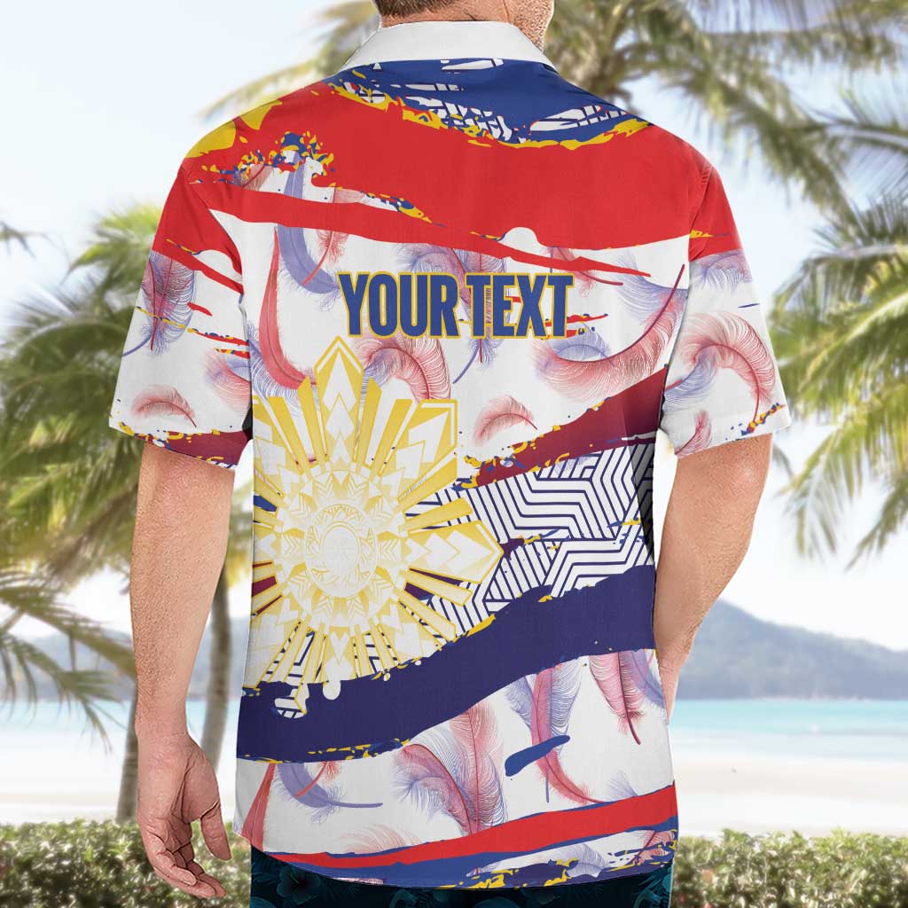Philippines Sun Tattoo Hawaiian Shirt Feathers Filipinas Grunge Style White LT14 - Polynesian Pride