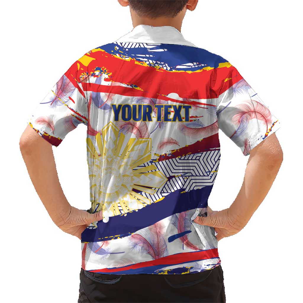 Philippines Sun Tattoo Hawaiian Shirt Feathers Filipinas Grunge Style White LT14 - Polynesian Pride