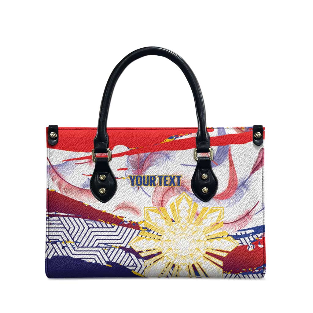 Philippines Sun Tattoo Leather Bag Feathers Filipinas Grunge Style White LT14 - Polynesian Pride