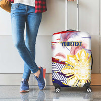 Philippines Sun Tattoo Luggage Cover Feathers Filipinas Grunge Style White