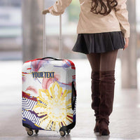 Philippines Sun Tattoo Luggage Cover Feathers Filipinas Grunge Style White