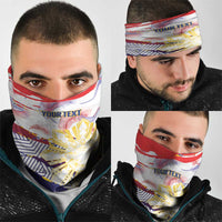 Philippines Sun Tattoo Neck Gaiter Feathers Filipinas Grunge Style White LT14 - Polynesian Pride
