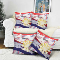 Philippines Sun Tattoo Pillow Cover Feathers Filipinas Grunge Style White LT14 - Polynesian Pride