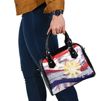 Philippines Sun Tattoo Shoulder Handbag Feathers Filipinas Grunge Style White LT14 - Polynesian Pride