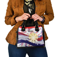 Philippines Sun Tattoo Shoulder Handbag Feathers Filipinas Grunge Style White LT14 - Polynesian Pride