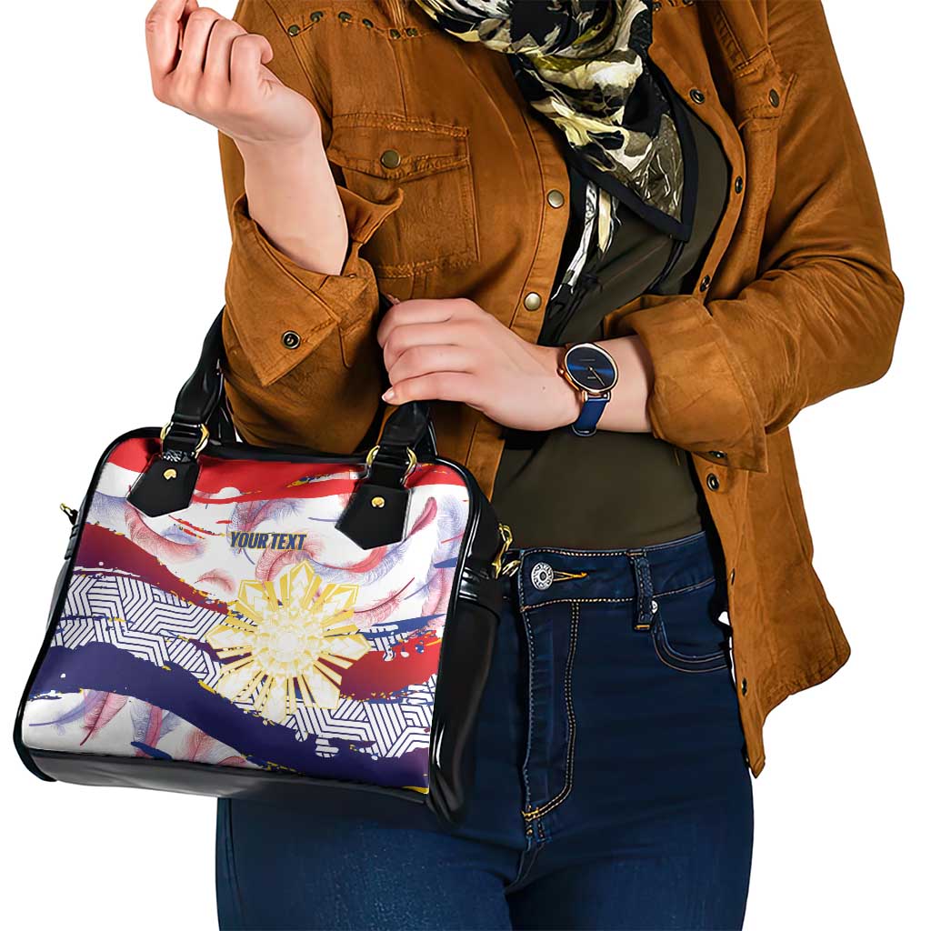 Philippines Sun Tattoo Shoulder Handbag Feathers Filipinas Grunge Style White LT14 - Polynesian Pride