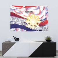 Philippines Sun Tattoo Tapestry Feathers Filipinas Grunge Style White LT14 - Polynesian Pride