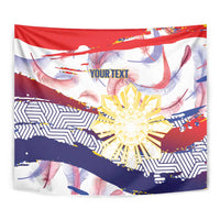 Philippines Sun Tattoo Tapestry Feathers Filipinas Grunge Style White LT14 - Polynesian Pride