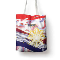 Philippines Sun Tattoo Tote Bag Feathers Filipinas Grunge Style White LT14 - Polynesian Pride