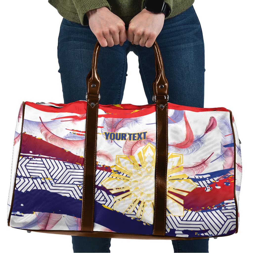 Philippines Sun Tattoo Travel Bag Feathers Filipinas Grunge Style White