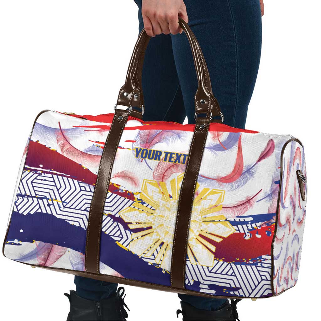 Philippines Sun Tattoo Travel Bag Feathers Filipinas Grunge Style White