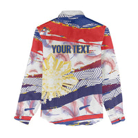 Philippines Sun Tattoo Women Casual Shirt Feathers Filipinas Grunge Style White
