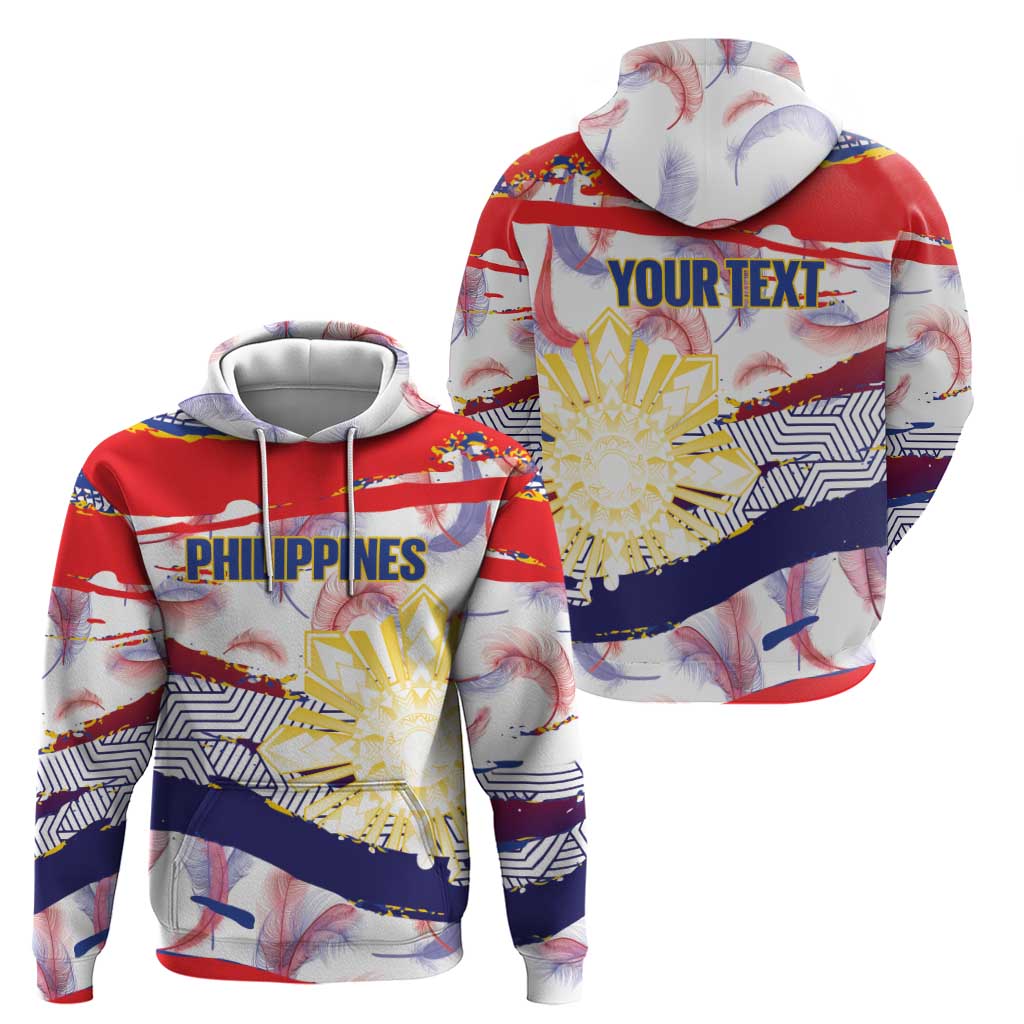Philippines Sun Tattoo Zip Hoodie Feathers Filipinas Grunge Style White LT14 - Polynesian Pride