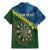 Personalised Solomon Islands Darts Family Matching Mermaid Dress and Hawaiian Shirt Tropical Leaves Melanesian Pattern