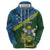 Personalised Solomon Islands Darts Hoodie Tropical Leaves Melanesian Pattern