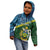 Personalised Solomon Islands Darts Kid Hoodie Tropical Leaves Melanesian Pattern