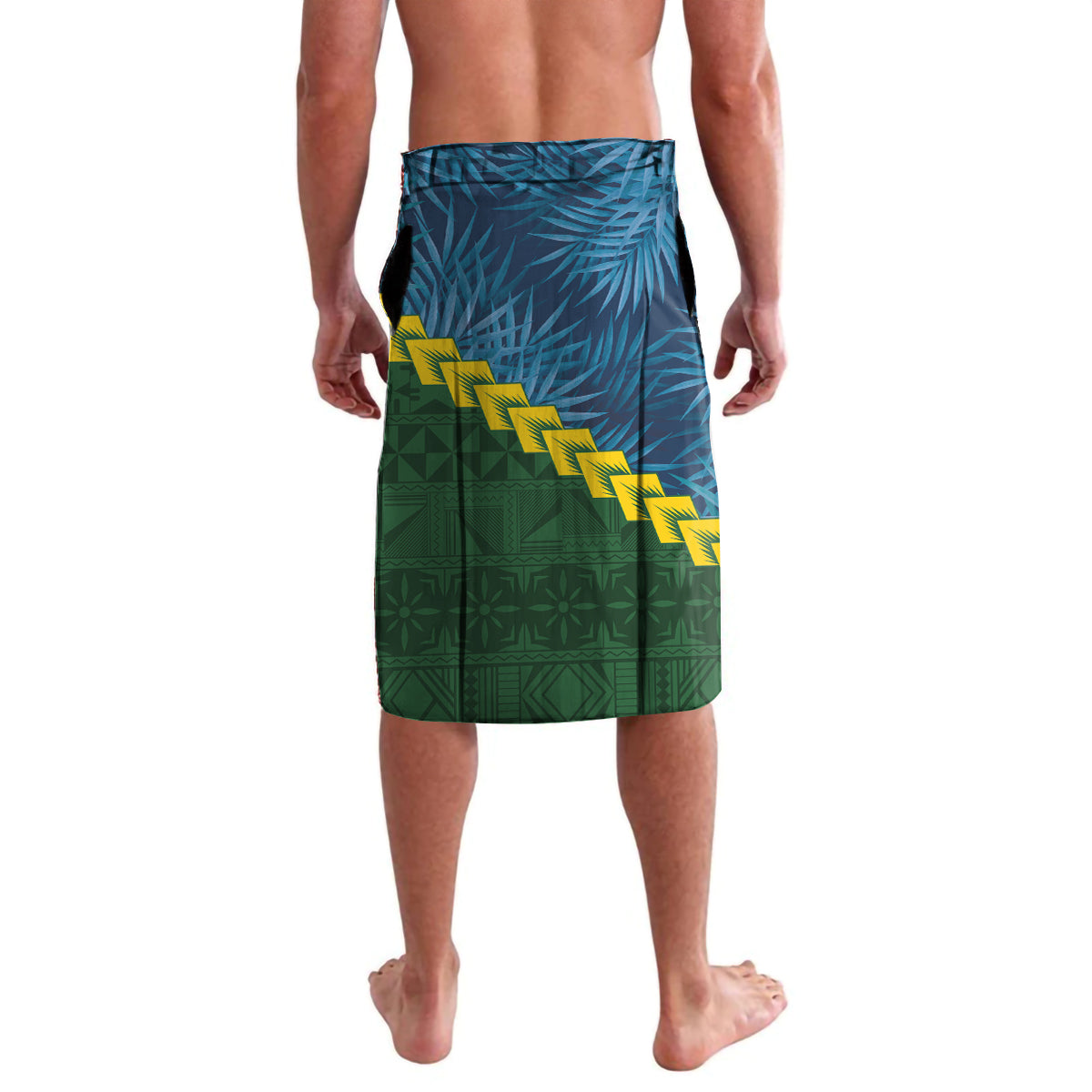 Personalised Solomon Islands Darts Lavalava Tropical Leaves Melanesian Pattern