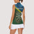 Personalised Solomon Islands Darts Women Sleeveless Polo Shirt Tropical Leaves Melanesian Pattern