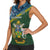 Personalised Solomon Islands Darts Women Sleeveless Polo Shirt Tropical Leaves Melanesian Pattern