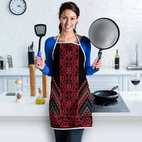 Red Aotearoa Mangopare Kowhaiwhai Niho Taniwha Apron Maori New Zealand - Polynesian Pride