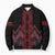 Red Aotearoa Mangopare Kowhaiwhai Niho Taniwha Bomber Puffer Jacket Maori New Zealand - Polynesian Pride