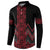 Red Aotearoa Mangopare Kowhaiwhai and Niho Taniwha Button Sweatshirt Maori New Zealand