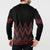 Red Aotearoa Mangopare Kowhaiwhai and Niho Taniwha Button Sweatshirt Maori New Zealand